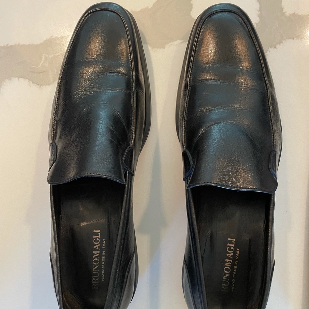 BrunoMagli Calfskin Leather Slip-Ons